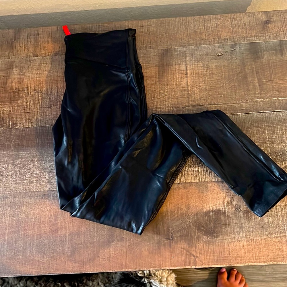 SPANX Pleather Leggings size XS